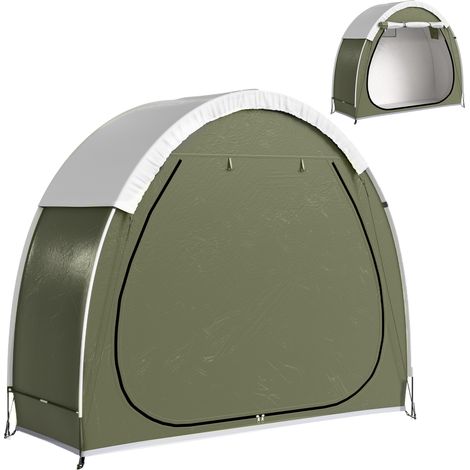 Abri 2 vélos garage ventilé imperméable UPF50+ tissu Oxford 210D 200 x 80 x 170 cm