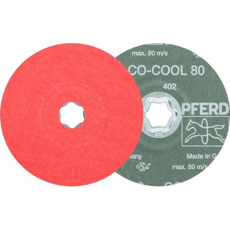 PFERD TOOLS COMBICLICK Keramikkorn Fiberscheibe Ø 125 mm CO-COOL80 für Edelstahl (5) 5 Stk (1/5)