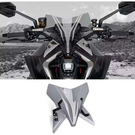 1 couleur : Gris fumé  Matériau : Acrylique  Pare-brise/carénage de moto  Moto  -DECOWOOD