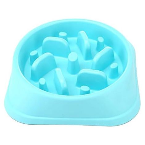 Gamelle d'alimentation Lente pour Chien Slow Feeding Conception Anti-dérapante Fun Interactive Nourrir Les Chiens (Bleu) (1/5)