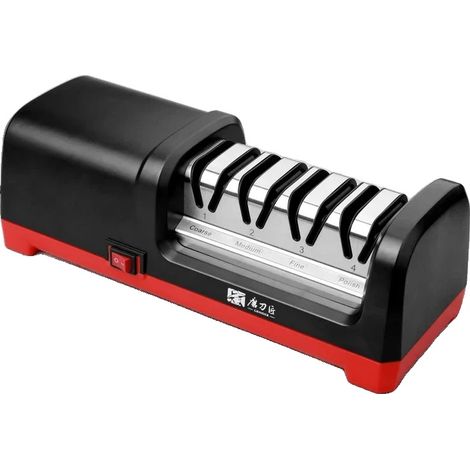 Afilador de cuchillos, sistema de tres secciones, afilado con diamante, TG2102, enchufe europeo. (1/2)