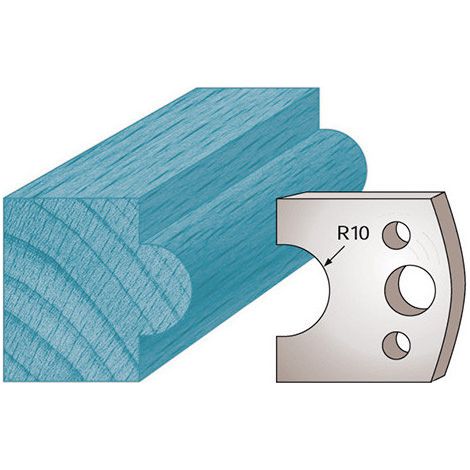 Diamwood Jeu de 2 fers profilés Ht. 40 x 4 mm mouton M15 - 2 pièces - Dimensions: Hauteur 40 mm, Largeur 4 mm, Épaisseur 4 mm - Rayon 10 mm - Compatibilité porte-outils de toupie professionnelle (1/2)