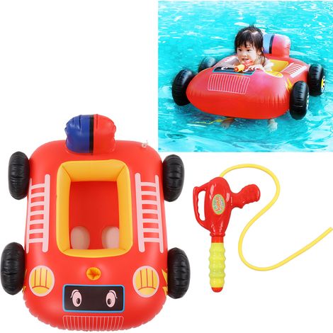 Jouet Gonflable Aquatique pour Enfants Voiture Pulvérisation d'Eau Piscine Rouge (1/5)