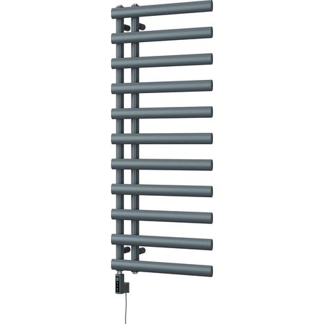 Elyan - Anthracite Electric Towel Rail H1238mm x W500mm 500w Thermostatic WIFI (1/3)