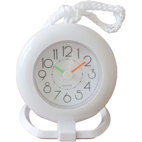 Étanche horloge murale salle de bain horloge salle de bain horloge cuisine horloge douche horloge ventouse horloge avec anneau de serviette (1/5)