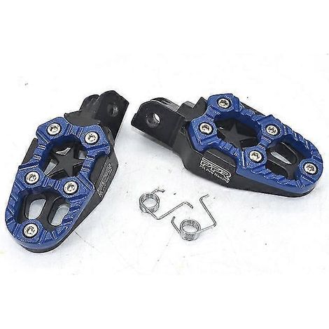 Motorrad-Fußrasten, Offroad-Motorrad, Motocross-Fußrasten, Pedale aus Aluminiumlegierung für Umbauten, cooler Stil, gute Qualität – Blau PPR (1/5)