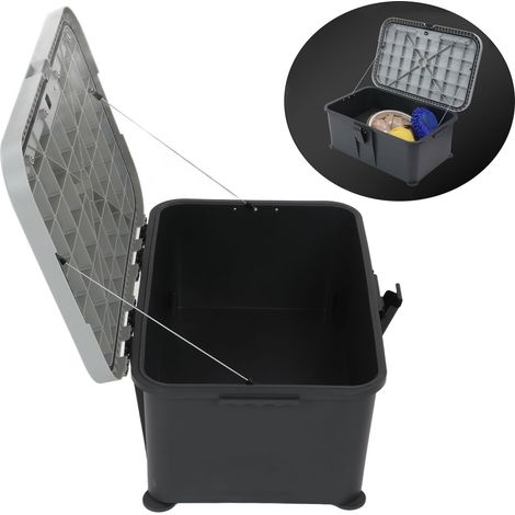 (Non autorisé sur les sites européens) Coffre de rangement pour camping-car avec repose-pieds et éclairage solaire (livré avec batterie intégrée) (Encombrant) (Surpoids) (1/5)