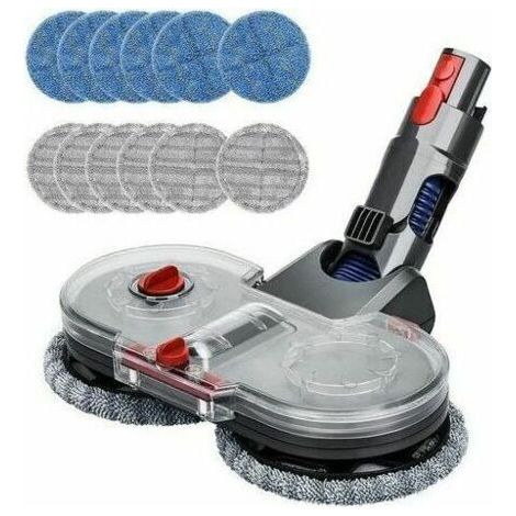 Tête de Vadrouille Electrique pour Dyson V15 V11 V10 V8 V7 Aspirateur avec Réservoir D'eau Amovible, 12 Vadrouille Lavable