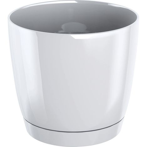 COUBI DUOP155 Blumentopf mit Untersetzer  Weiß