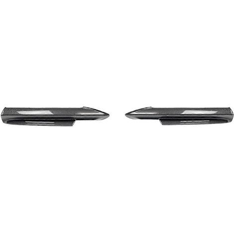 Difusor de labio de parachoques delantero para coche Serie 3 E90 E91 2005-2008, patrón de fibra de carbono (1/5)