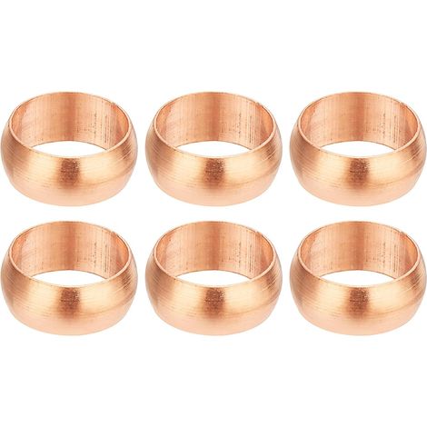 12mm Tube Embouts de Manchons de Compression OD, 6Pcs Kit d'Assortiment de Raccords à Compression de Raccords de Virole en Cuivre pour Gaz d'Eau d'Air (1/5)