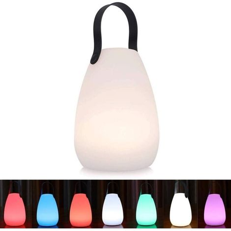 Lampada da esterno a LED multicolore ricaricabile e senza fili – Impermeabile IP44 – Fino a 10 ore di autonomia – Diverse modalità di illuminazione per un'atmosfera festosa (1/5)
