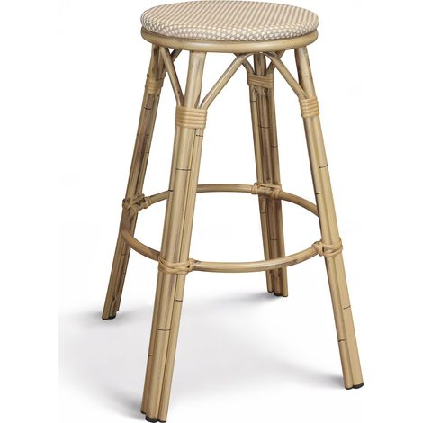 Tabouret de bar effet rotin naturel, AMALFI