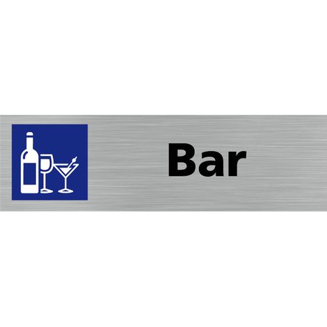 Pictogramme BAR (Q0276).- Adhésif aspect aluminium brossé - (1/5)