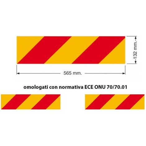 2 PANNELLI RIFLETTENTI POSTERIORI ALLUMINIO AUTOCARRO 3500KG OMOLOGATI (30768)
