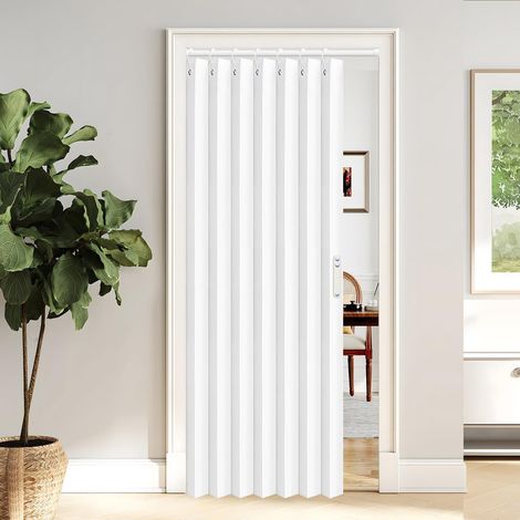 Rideau de porte, rideau de porte pliant, rideau d'intérieur, rideaux de porte plissés, 1 rideau, 100 x 200[NX] (1/5)