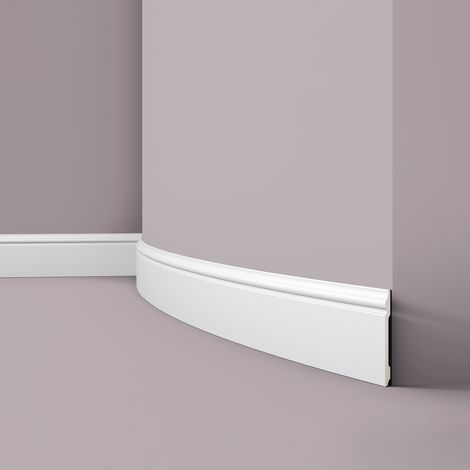Skirting NMC FL2 Flex WALLSTYL Noel Marquet Flexible Moulding Base Moulding Baseboard Decorative moulding timeless classic design white 2 m
