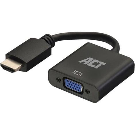 ACT Câble adaptateur HDMI mâle vers VGA femelle, avec audio - 0.15 m (1/5)