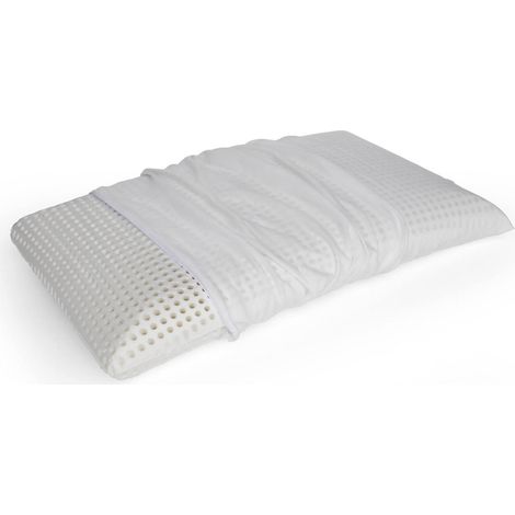 Talamo Italia Talamo Italia Kissen für das Bett, 100% Made in Italy, Abnehmbares "Seifenkissen" aus perforiertem Memory-Schaum, hypoallergen und atmungsaktiv, 70x40xh12 cm