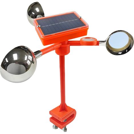 Solar-Powered Bird Repellent Device with 360-Degree Rotation  Solar-Powered Bird Deterrent for Outdoor Use, Waterproof Pigeon Deterrent for Gardens, Camping, Rooftops, Yards, Farms, Lawns, and Warehou (1/5)