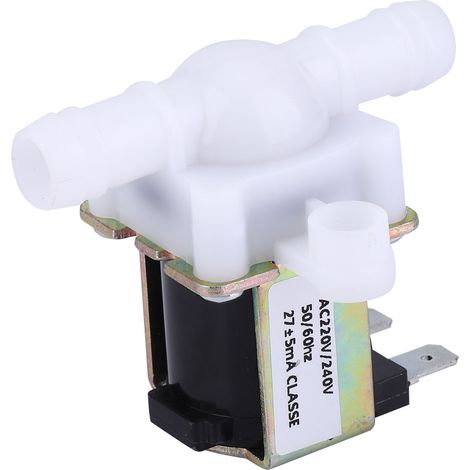 Électrovanne plastique normalement fermée G3/8 OD12mm, interrupteur de débit d'entrée d'eau AC220V/240V (1/5)