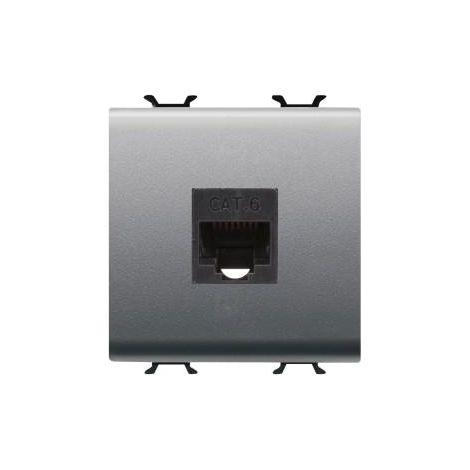 CONNECTEUR RJ45 2M CAT.6 UTP TITANE GEWISS GW14435