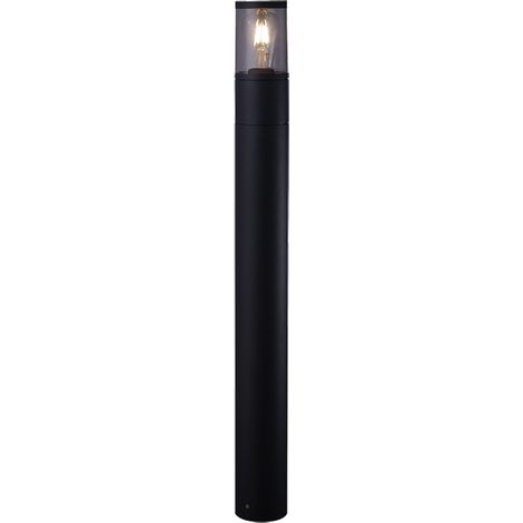 Farola/Sobremuro EGA IP65 1xE27 Alt.90xD.9cm Aluminio PC Negro