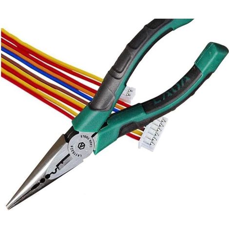 Jeu de pinces multifonctions, 6", noir/vert, pour bricolage (1/5)
