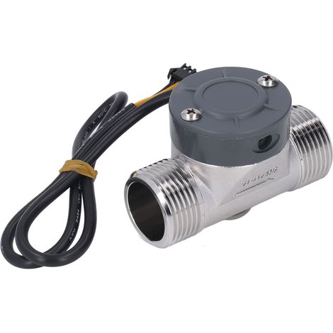 Compteur de débit d'eau avec capteur en acier inoxydable pour piscine et bassin à poissons, 3,5-24 V CC (1/5)
