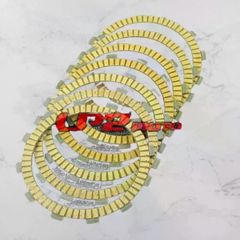 Disques de friction d'embrayage compatibles avec les modèles Kawasaki Z400 (1980-1983), Z500 (1979-1981), Z550 LTD (1980-1981), Eliminator ZL400A, ZL400B SE (1986-1988) et ZL600 B1 (1995-1997). (1/2)