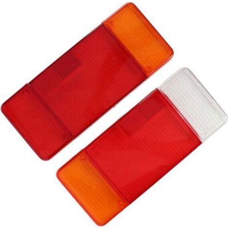 Lentes de luces traseras para camión, par de carcasas de luces traseras izquierda/derecha, cubiertas de repuesto para luces traseras en rojo, naranja y blanco para Iveco Euro