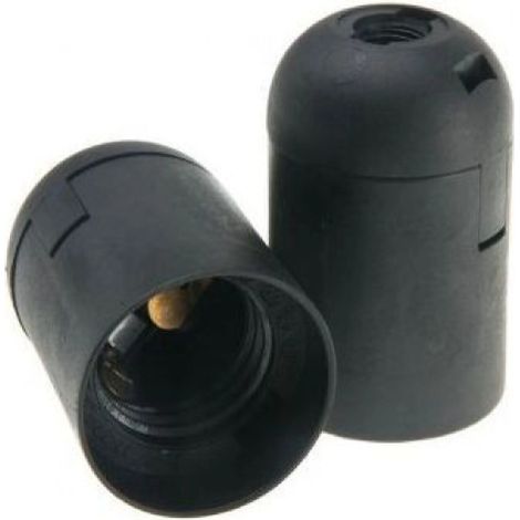 E27 - 6 thermoplastische schwarze Fassung D.3005