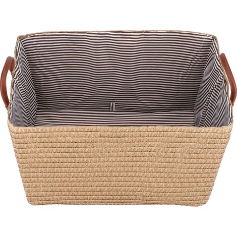 Panier de Rangement Pliable Grande Capacité pour Jouets Livres Chambre Dressing Jaune Pâle