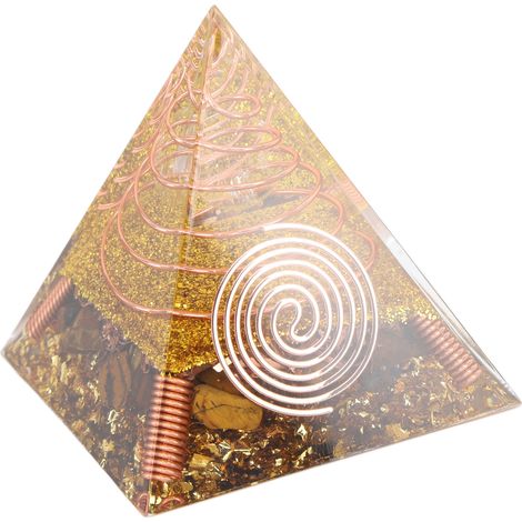 Pyramide d'énergie positive de 6 cm, ornement de table, générateur d'énergie pour réduire le stress, favoriser la guérison et la méditation. (1/5)