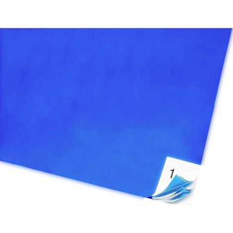[GEBRAUCHT] B-Ware BJZ Staubbindematte Staubschutzmatte ESD Polyethylen 1140x660mm blau robust (1/2)