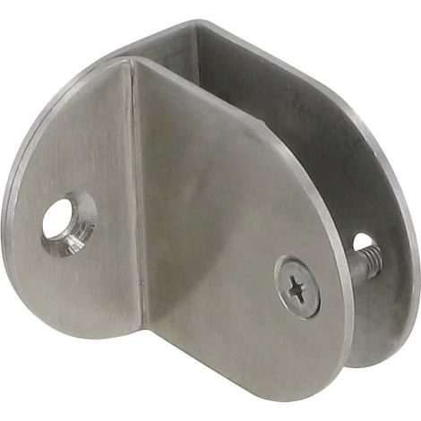 Support en u platine simple - Pour panneau d'épaisseur maxi : 10 mm - Décor : Satiné - Epaisseur : 2 mm - Hauteur : 50 mm - Largeur : 53 mm - Matériau : Inox 304 - (1/3)