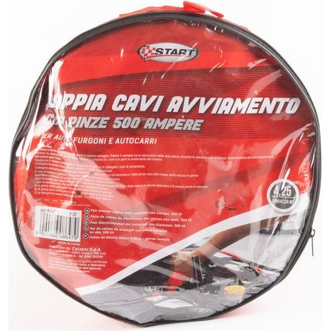 Coppia cavi batteria 500AH per auto lunghezza 4,50 mt.