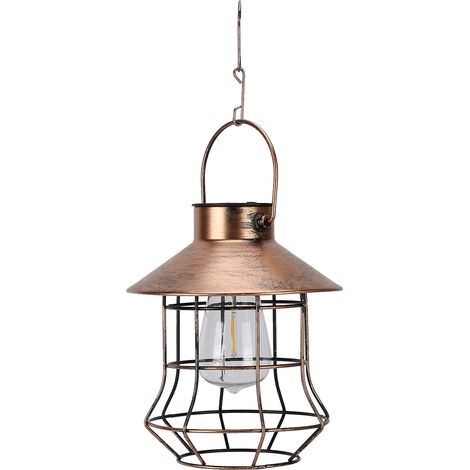 Lanternes solaires d'extérieur suspendues, étanches, style vintage, pour jardin et terrasse. (1/5)