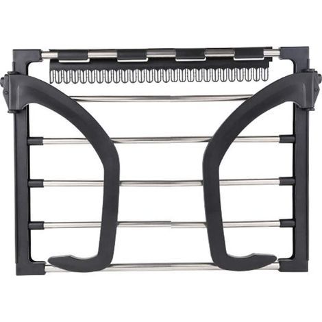 Séchoir à linge repliable mural en acier inoxydable pour radiateur, balcon Noir (1/5)