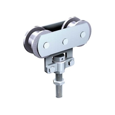 Marco de fijación MANTION - 2 rodillos Delrin - Tornillo de fijación M10 - Capacidad de la puerta: 40 kg - 235D