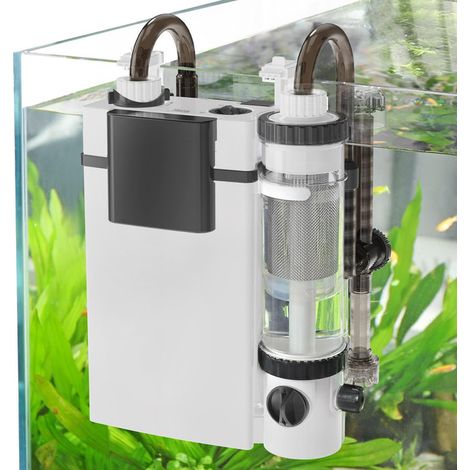 Filtre externe suspendu pour aquarium avec système de filtration multiple et écumeur de surface