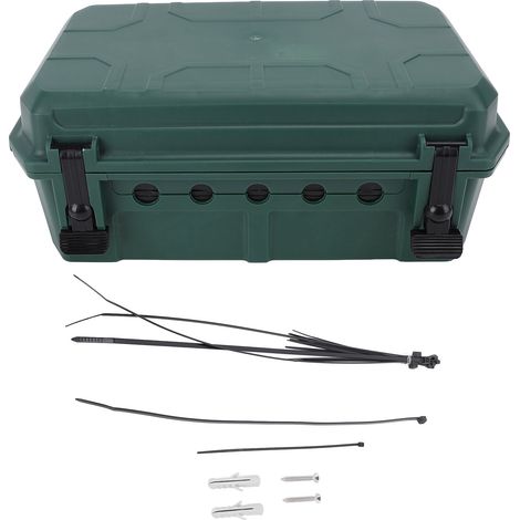 Boîte de connexion électrique extérieure IP54, rallonge de grande capacité résistante à l'eau, vert (1/5)