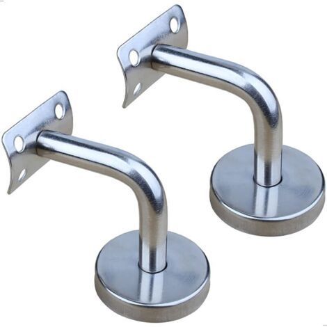 2pcs Polished Stainless Steel Handrail Bracket for Wall Mount, Handrail Bracket for Wall Bracket, Interior Wall Loft, Handrail for Elderly, Su Bar (1/5)