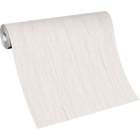 BRICOFLOR Papier Peint texturé beige Tapisserie unie pour couloir, cuisine & plus Papier Peint intissé monochrome blanc pour salon (1/4)