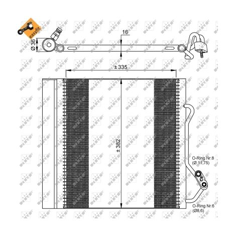 Condenseur, climatisation NRF 35874 SMART 0013198V001 0013198V001000000