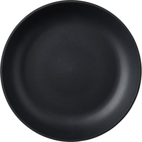 Assiette creuse Silueta - Lavable au lave-vaisselle et résistant au micro-ondes - Assiettes en plastique - Assiettes plates - Vaisselle - 21 cm - Nordic black (1/5)