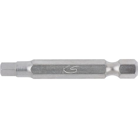 Kstools – Embouts de vissage 6 pans 50mm – Acier spécial nickelé – Pour visseuses et outils manuels – Taille 4mm – Norme DIN 3126, ISO 1173