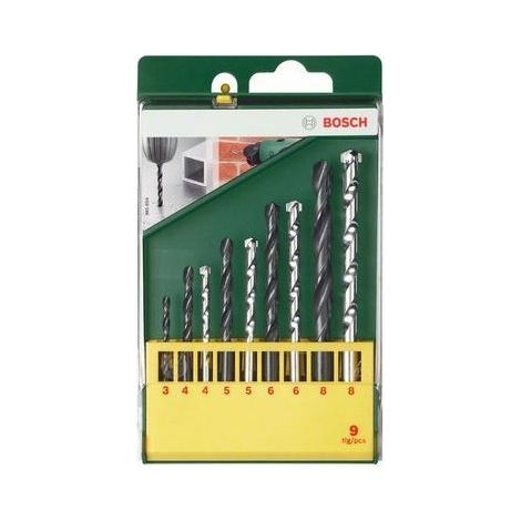 BOSCH - SET 9 PUNTE METALLO HSS E MURO (1/2)