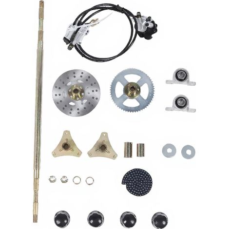 Kit D'assemblage D'essieu Arrière pour Go Kart 29 Pouces, Large compatibilité, (avec) Composants de Frein et Chaîne 428, (pour) (1/5)