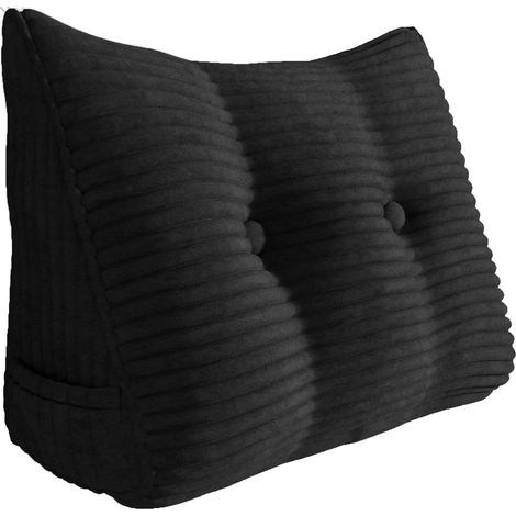 VERCART Grande cuscino a cuneo per il riposo a letto, cuscino lungo per la lettura, cuscino decorativo per la testiera, cuscino triangolare per la schiena, cuscino da salotto per il letto da giorno o  (1/5)